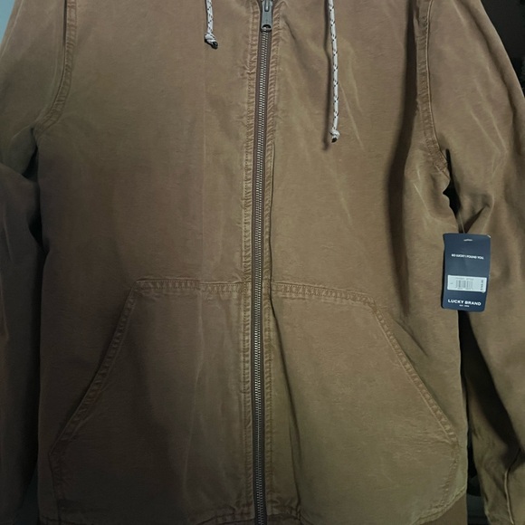 Lucky Brand Brown Lightweight Hooded Jacket - Picture 4 of 5